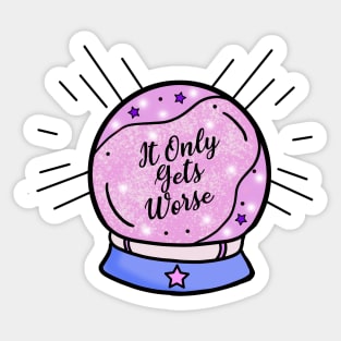 Funny Psychic Crystal Ball Prediction Sticker